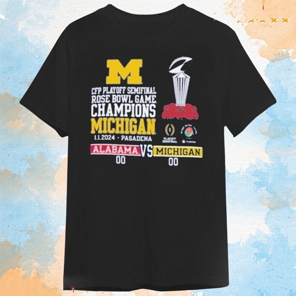 Michigan Football  Rose Bowl Game Champions Tshirt